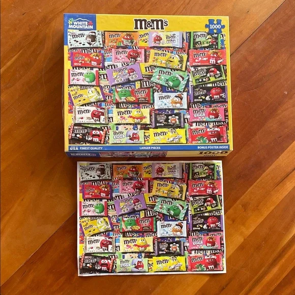 White Mountain M&M's Candy Puzzle 1000 Pieces hard to find - Picture 5 of 6